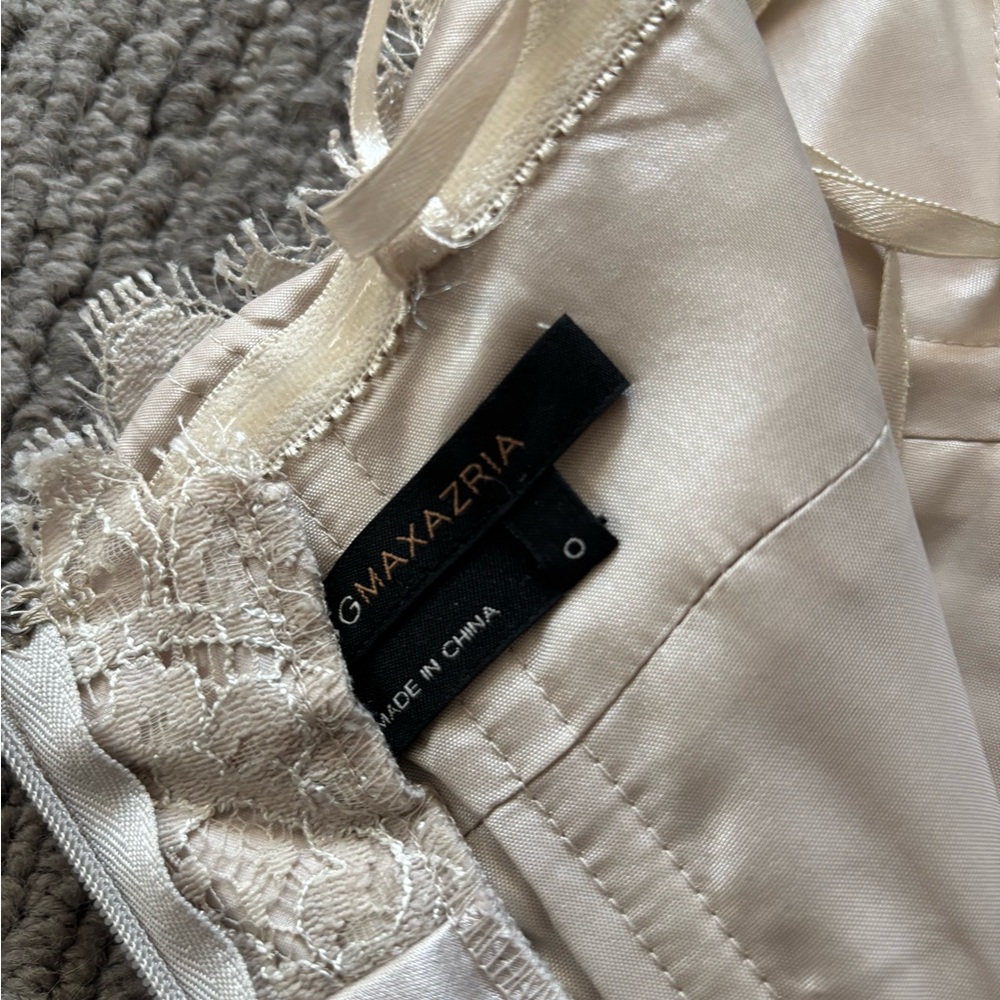 BCBG strapless lace and silky cocktail dress - Picture 13 of 15